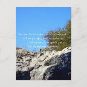 Bible Verses Inspirational Quote Isaiah 41:10 Vykort