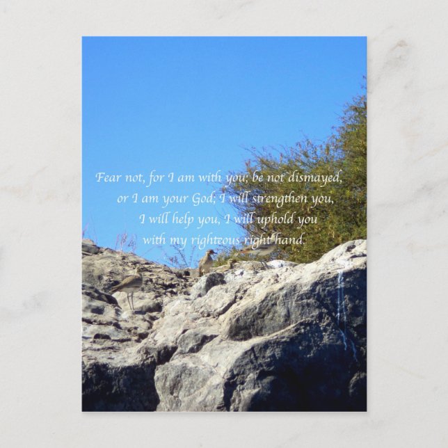 Bible Verses Inspirational Quote Isaiah 41:10 Vykort (Framsida)