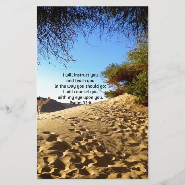 Bible Verses Inspirational Quote Psalm 32:8 (Framsida)