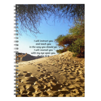 Bible Verses Inspirational Quote Psalm 32:8 Anteckningsbok Med Spiral