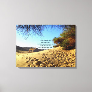 Bible Verses Inspirational Quote Psalm 32:8 Canvastryck