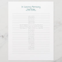 Bible Verses John14 Funeral Bok Filler Page - 1