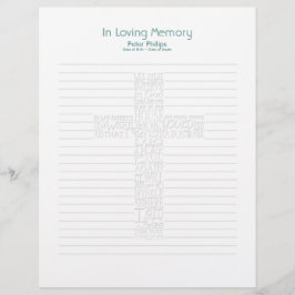 Bible Verses John14 Funeral Bok Filler Page - 1