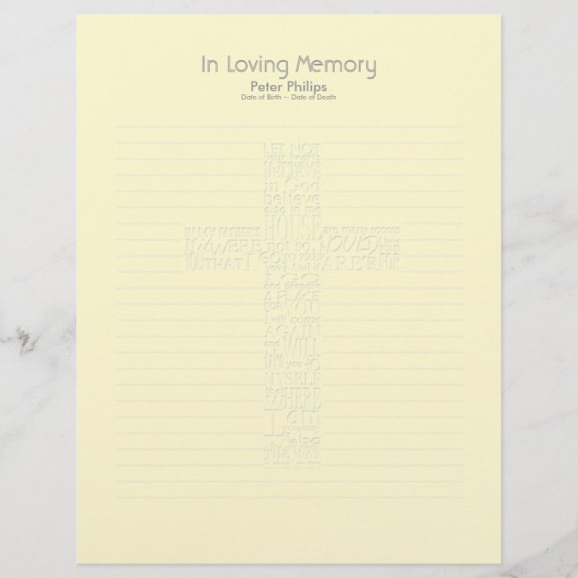 Bible Verses John14 Funeral Bok Filler Page 12 (Framsida)