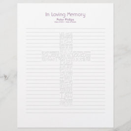 Bible Verses John14 Funeral Bok Filler Page - 5