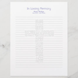 Bible Verses John14 Funeral Bok Filler Page - 6