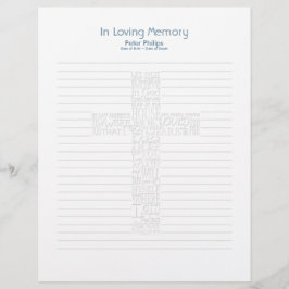 Bible Verses John14 Funeral Bok Filler Page - 8