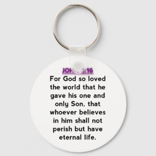 Bible Verses - John 3:16 Nyckelring