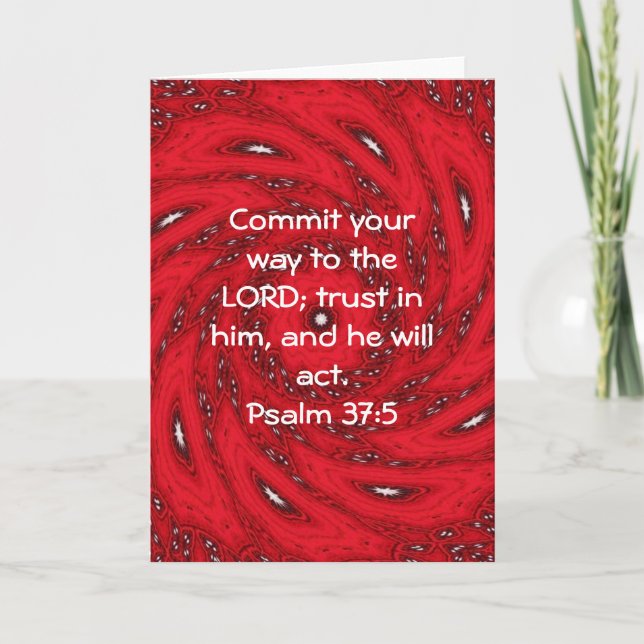 Bible Verses Motivational Scriptures Psalm 37:5 Kort (Framsida)