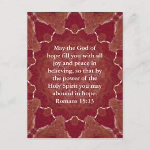 Bible Verses Upliiting Quote Romans 15:13 Vykort