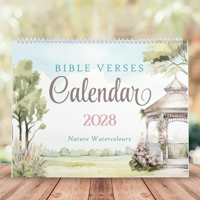 Bible Verses Vacker Nature Watercolor Calendar Kalender (Skapare uppladdad)