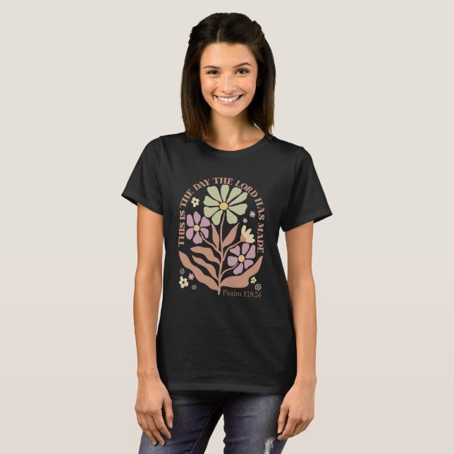 Bible Verses Wildblomma T Shirt (Hel framsida)