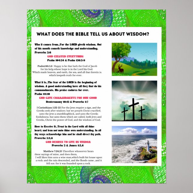 Bible Wisdom Poster (Framsidan)