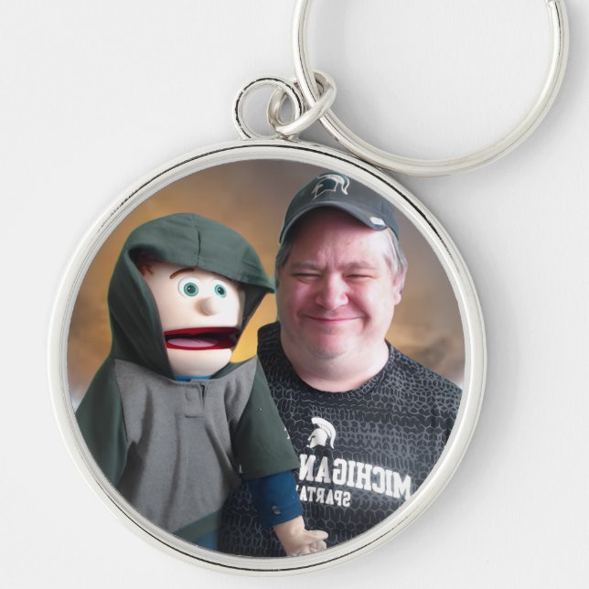 BIBLENKJV.COM™ 🛐 #KCHAIN RUND SILVERFÄRGAD NYCKELRING (Framsidan)