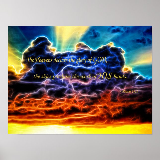 Biblical Electrified Cumulus Clouds Skyscape Poster (Framsidan)