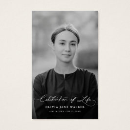 Biblical Faith Funeral Memorial Photo Prayer Card Visitkort