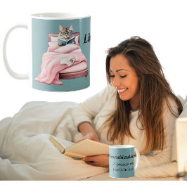 Bibliofil för Librocubikulariserad läsare bok älsk Kaffemugg