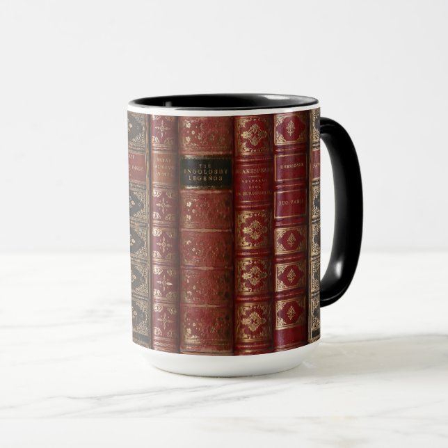 Bibliofil (Gamla bokryggar) Mugg (Framsida höger)