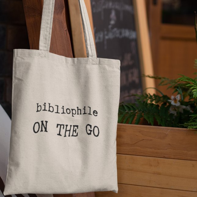 Bibliofil på Go Coola Bok Älskare Gift Tygkasse (Shop now and carry your favourite reads with you in style! )