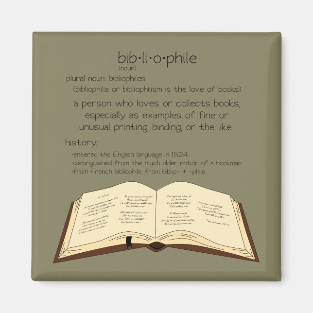 Bibliofil - Välj Färg Magnet (Framsidan)