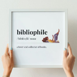 Bibliofildefinition a Älskare i Bokar Poster