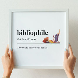Bibliofildefinition a Älskare i Bokar Poster