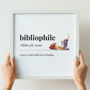 Bibliofildefinition a Älskare i Bokar Poster
