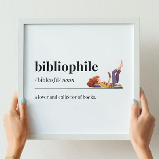 Bibliofildefinition a Älskare i Bokar Poster
