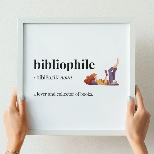 Bibliofildefinition a Älskare i Bokar Poster (Skapare uppladdad)