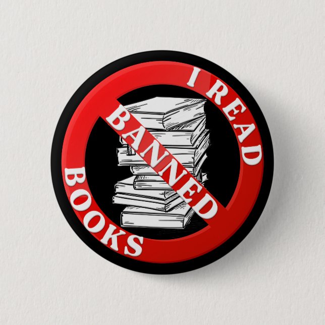 Bibliofilt Bok Nerd I Läsa förbjuden Bokar Knapp (Framsida)