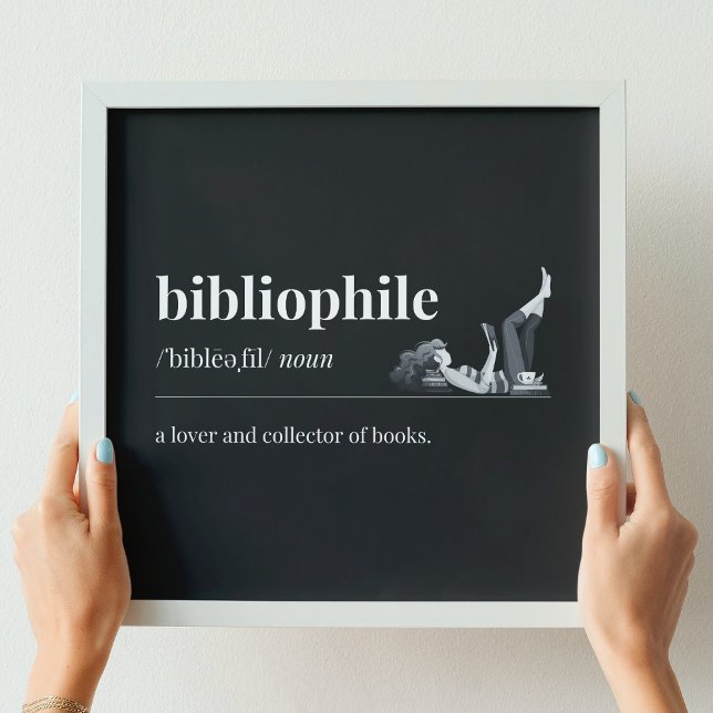 Bibliofilt Definition a Älskare of Bokar (Black) Poster (Skapare uppladdad)