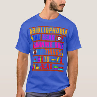 Bibliofobi Bibliomania befruktar Läs bibliofilin B T Shirt