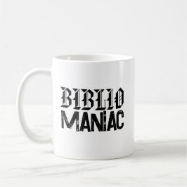 BiblioManiac Bokälskare i Roliga Teckensnitt Kaffemugg