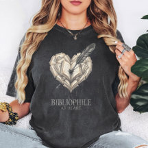 Bibliophile Heart Books Quill Pen Bläcksprut