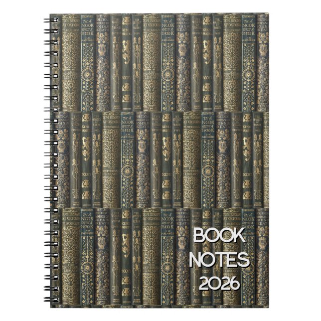 Bibliophile Notes 2026 Anteckningsbok (Framsidan)