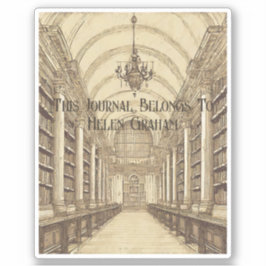 "Bibliotek" Academia Bookplate Klistermärken