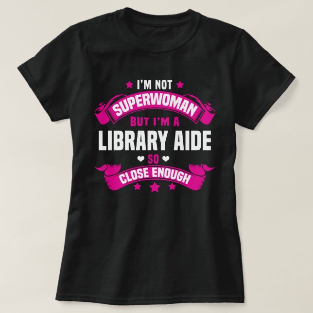 Bibliotek Aide T Shirt (Design framsida)