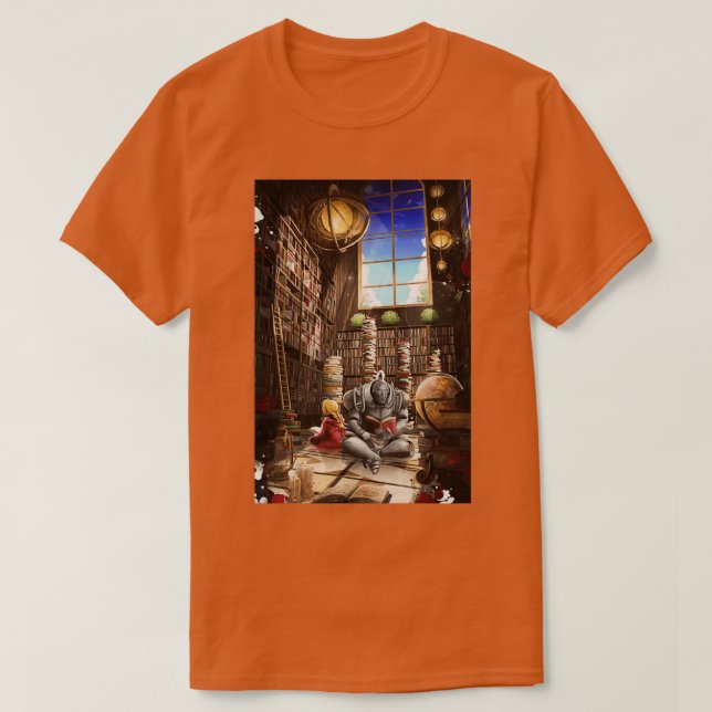 Bibliotek Alchemist Poster T Shirt (Design framsida)