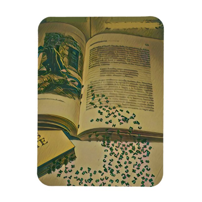 Bibliotek älskare-gåva magnet (Vertikal)