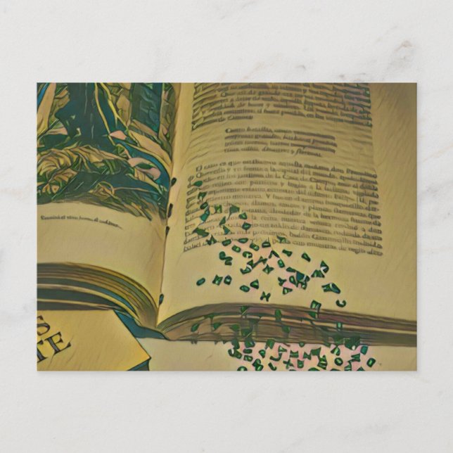 Bibliotek älskare-gåva vykort (Framsida)