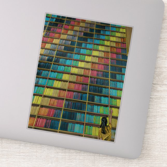 Bibliotek Älskare Gift Klistermärken (Detalj)