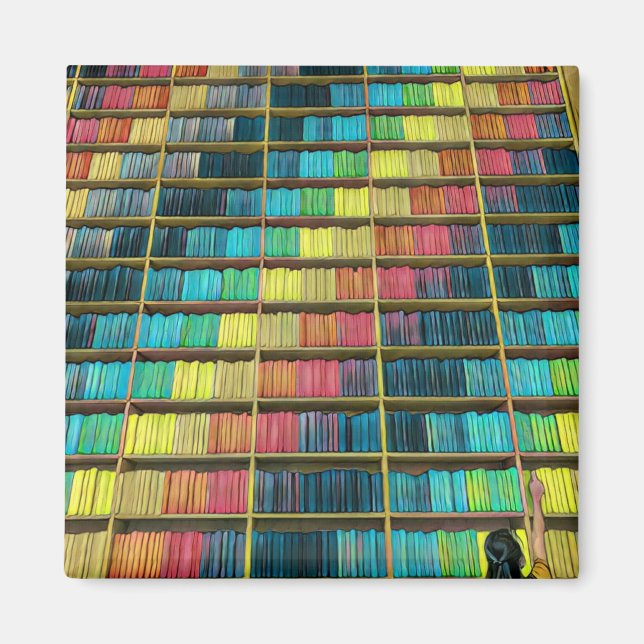 Bibliotek Älskare Gift Magnet (Framsidan)