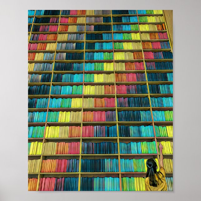 Bibliotek Älskare Gift Poster (Framsidan)