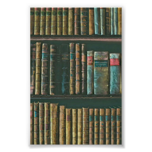 Bibliotek älskare-teckningar fototryck (Framsidan)