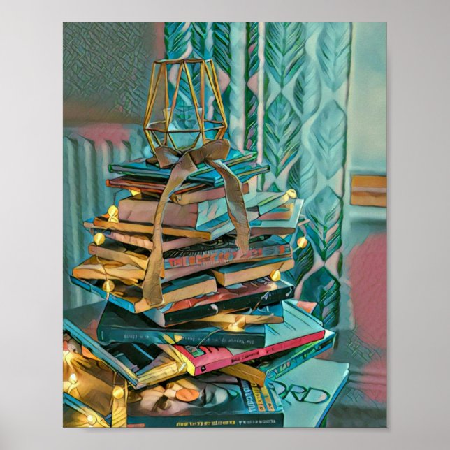 Bibliotek älskare-teckningar poster (Framsidan)