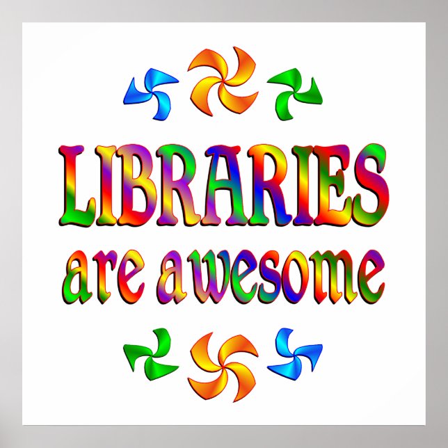 Bibliotek är Fantastisk Poster (Framsidan)