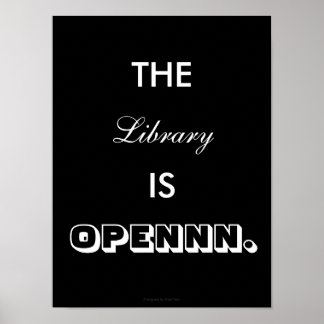 Bibliotek är öppet - Poster