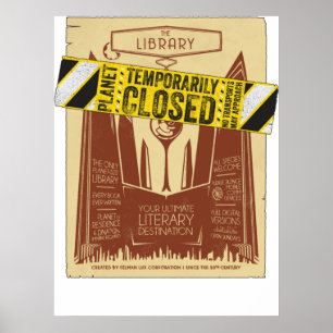 Bibliotek är STÄNGT Poster