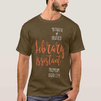 Bibliotek Assistant Äkta T Shirt