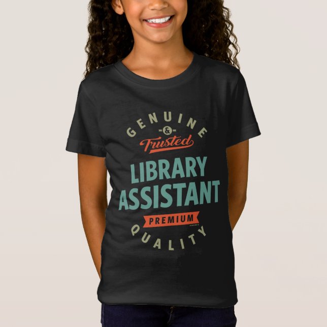 Bibliotek Assistant T Shirt (Framsida)